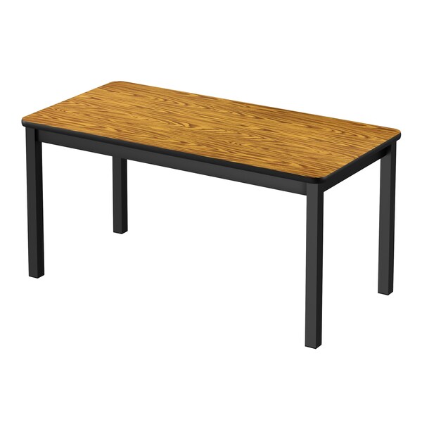 Rectangle Library Table, 29" H, Medium Oak